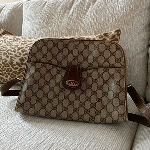 Gucci Horsebit Monogram Shoulder Bag